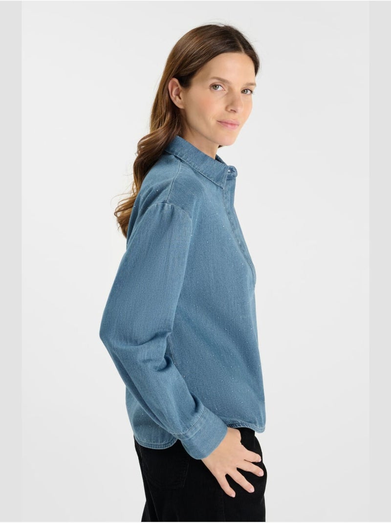 Camisa vaquera Alberta Azul - Kiabi