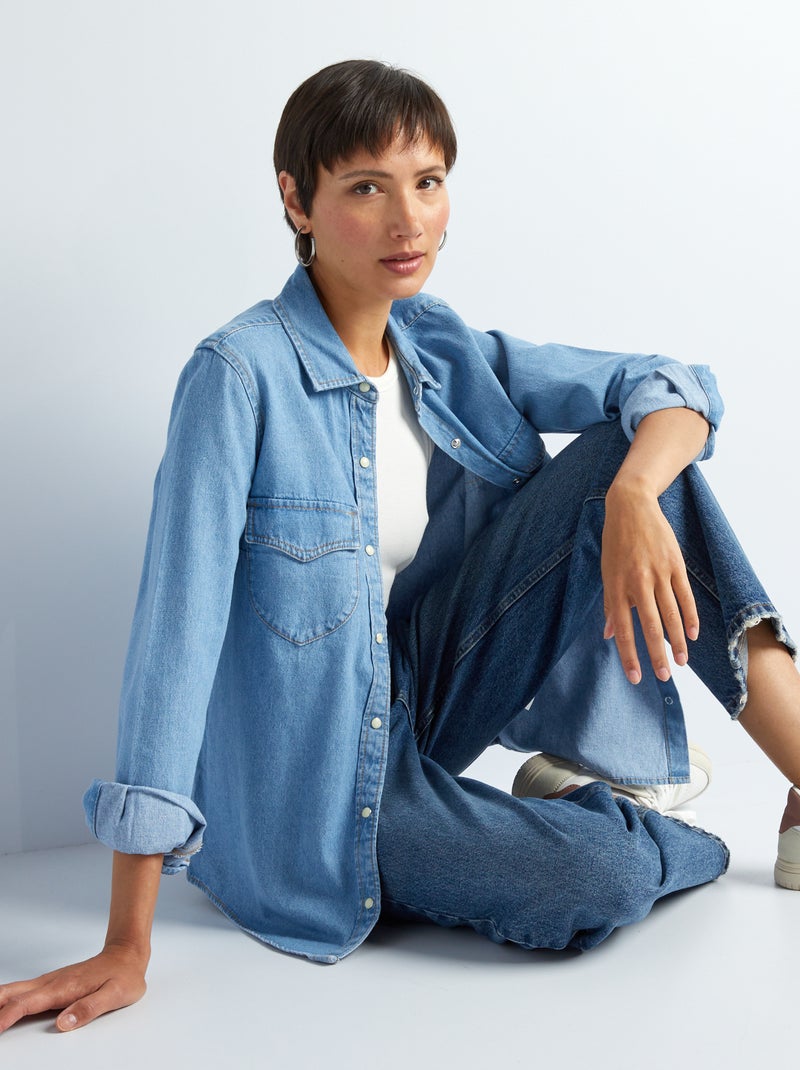 Camisa vaquera AZUL - Kiabi