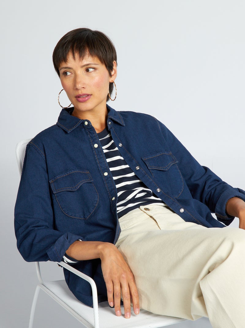 Camisa vaquera AZUL - Kiabi
