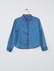 camisa blanca niña kiabi