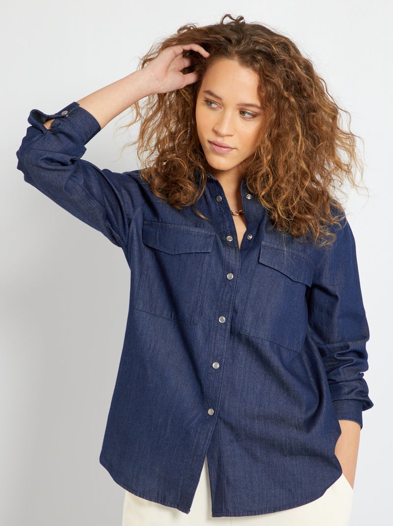 Camisa vaquera AZUL - Kiabi