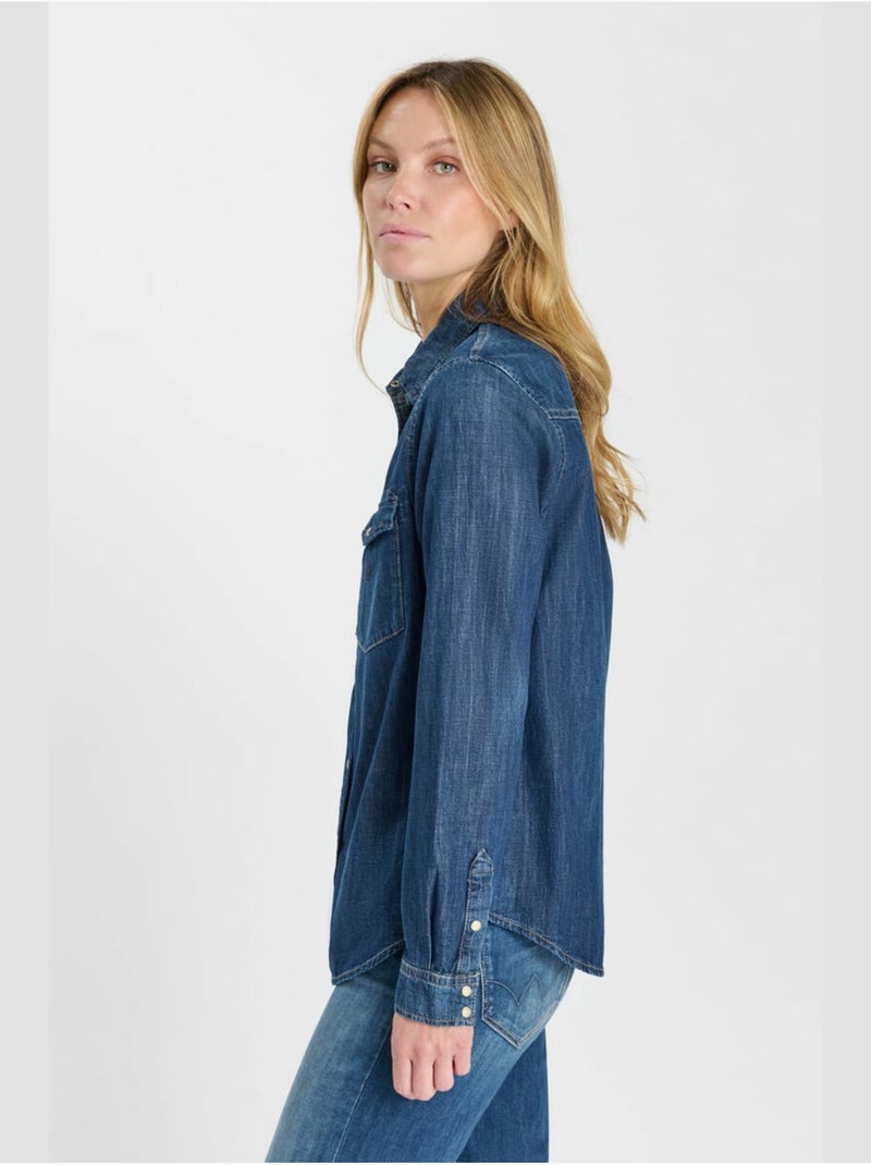 Camisa vaquera barbo Azul - Kiabi