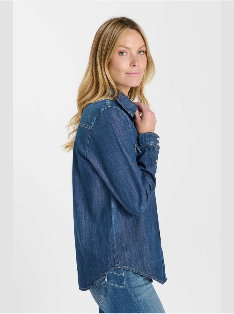 Camisa vaquera barbo Azul - Kiabi