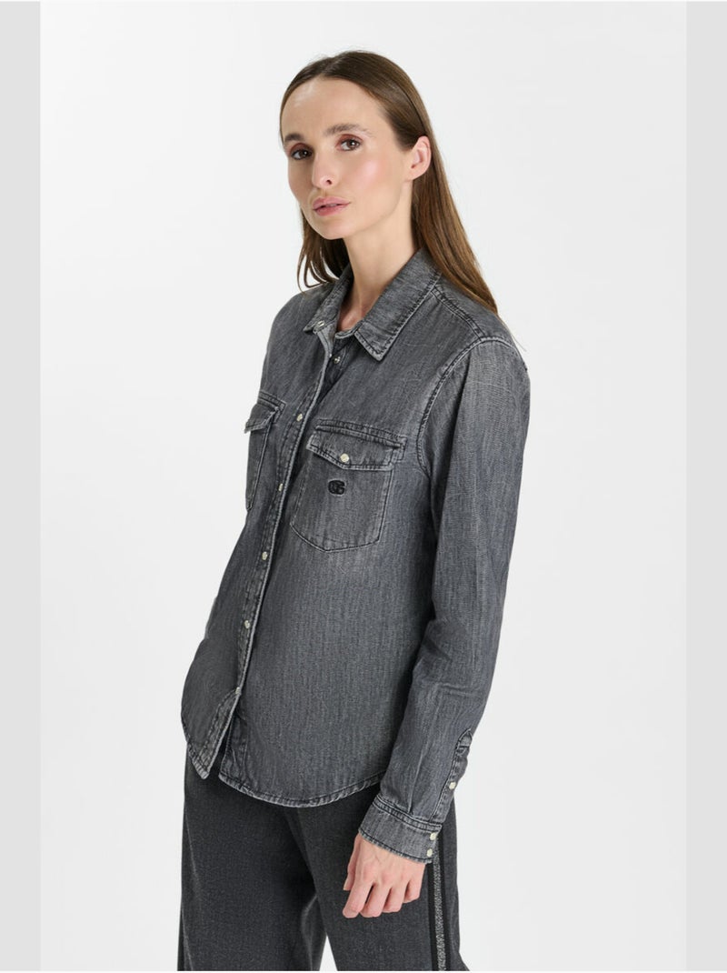 Camisa vaquera barbo Gris - Kiabi