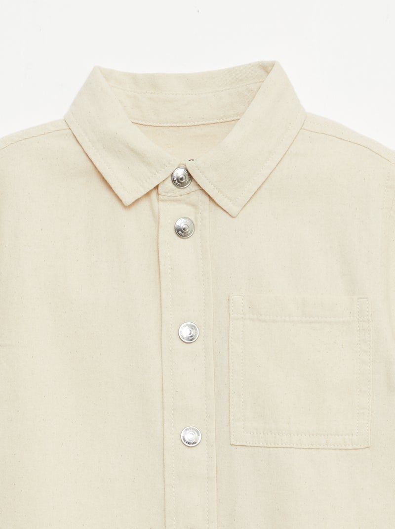 Camisa vaquera Beige - Kiabi