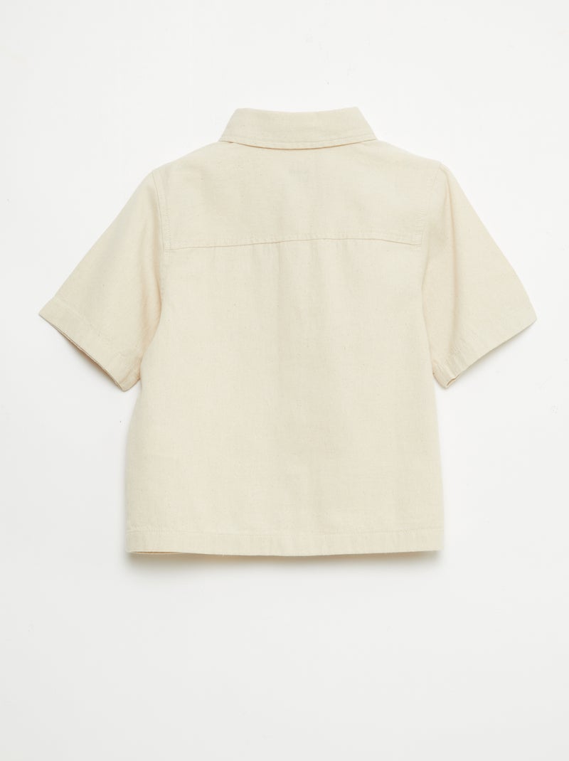 Camisa vaquera Beige - Kiabi
