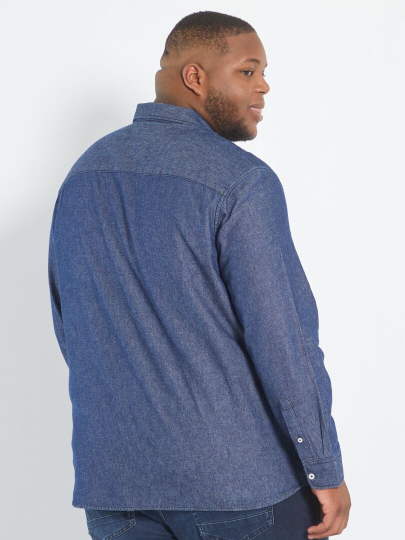 Wrangler Camicia In Denim Uomo – Robusto Wear Basic, Con Tasca, Polsini Regolabili, Stonewash, Pacco Da 3