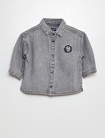 Camisa vaquera con bordado conejo
