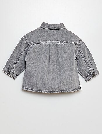 Camisa vaquera con bordado conejo