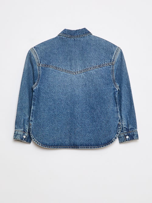 Camisa vaquera con bordados - Kiabi