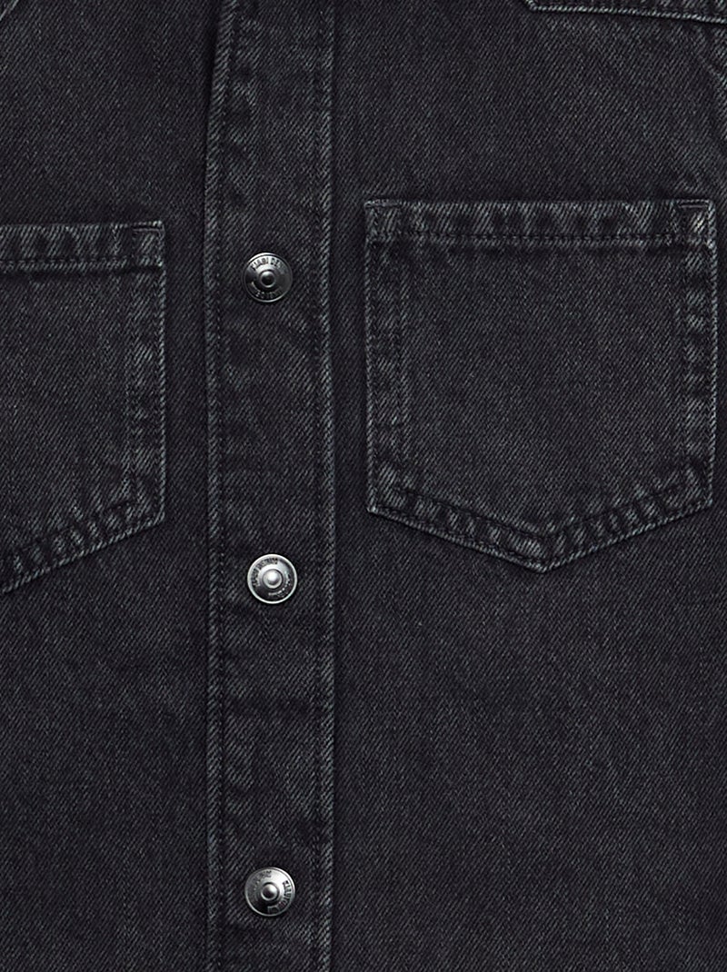 Camisa vaquera con capucha Negro - Kiabi