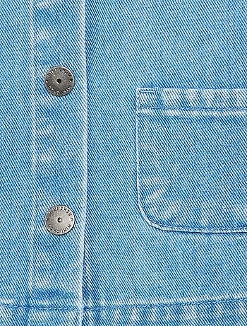 Camisa vaquera con cuello Claudine