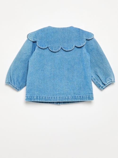 Camisa vaquera con cuello Claudine - Kiabi
