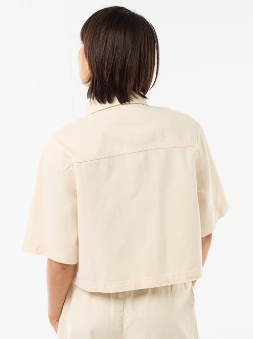 Camisa vaquera con mangas 3/4 - Kiabi