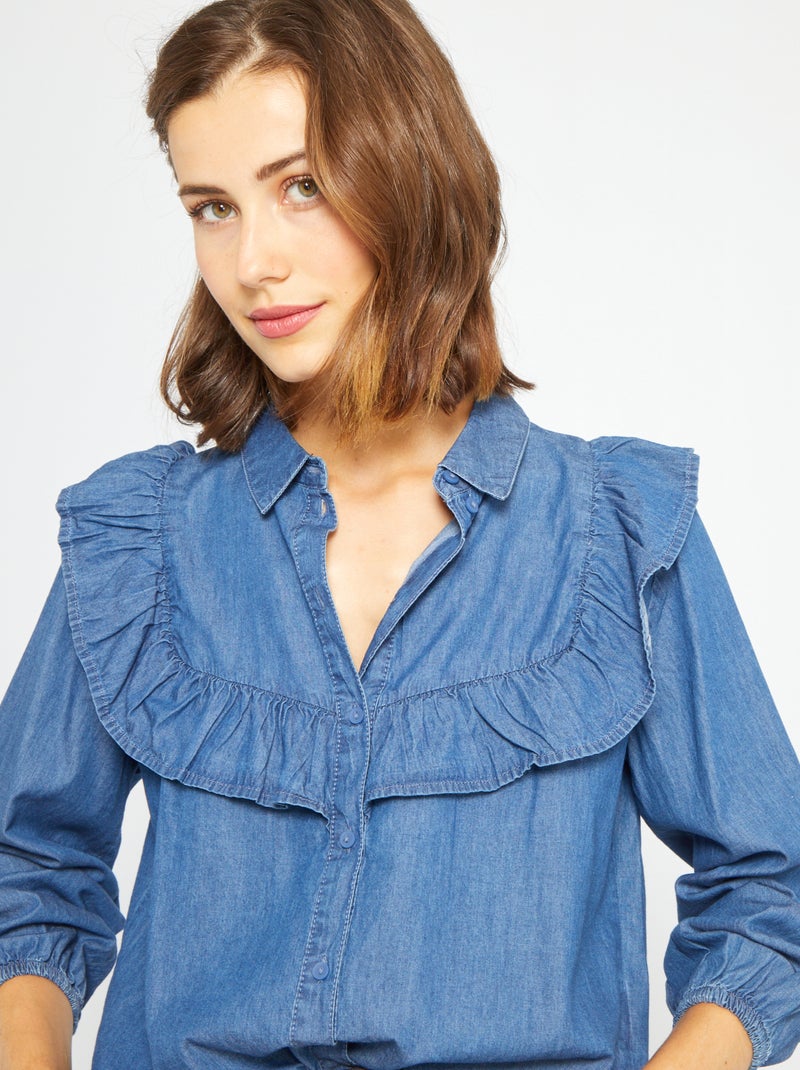 Camisa vaquera con volantes 'JDY' denim - Kiabi
