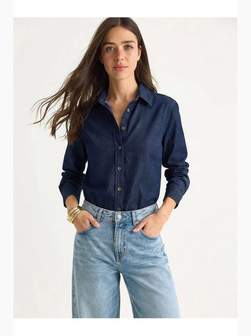Camisa vaquera de algodón para mujer lucci - Kiabi