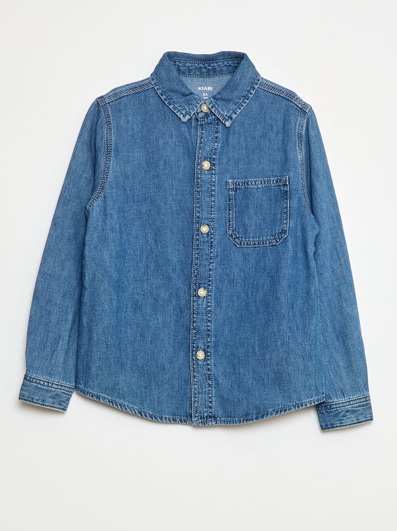 Camisa vaquera de denim Azul - Kiabi