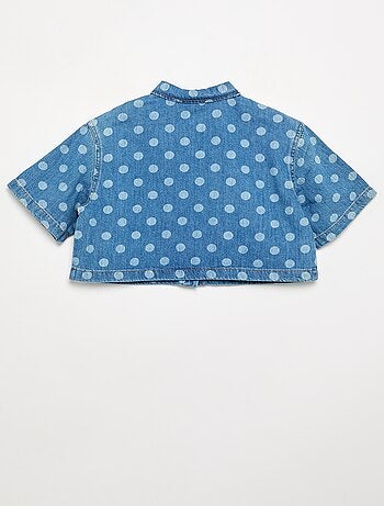 Camisa vaquera de lunares