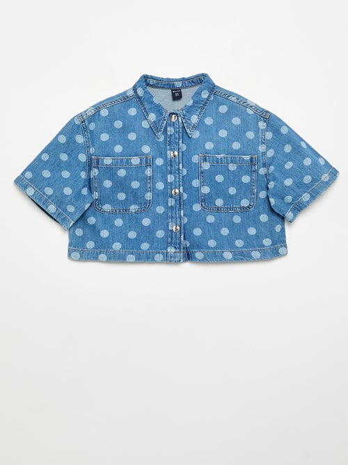 Camisa vaquera de lunares - Kiabi