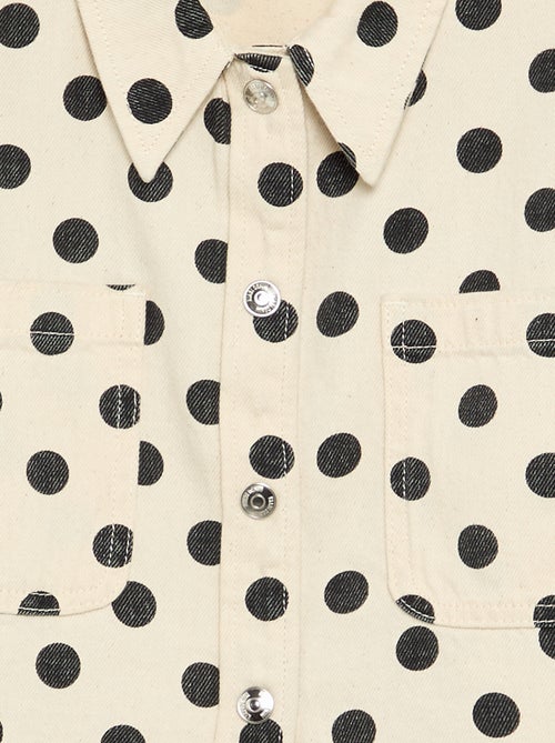 Camisa vaquera de lunares - Kiabi