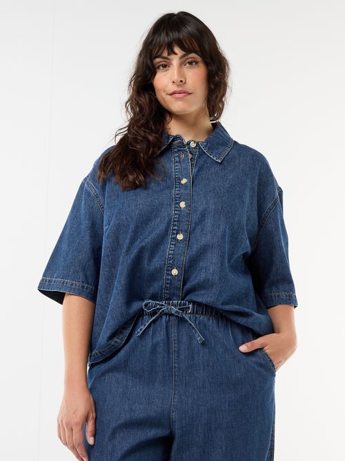 Camisa vaquera de manga corta - Kiabi