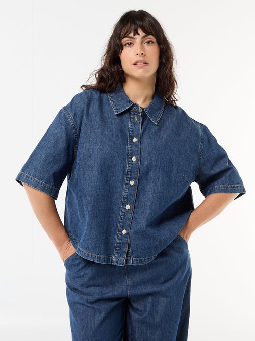 Camisa vaquera de manga corta - Kiabi