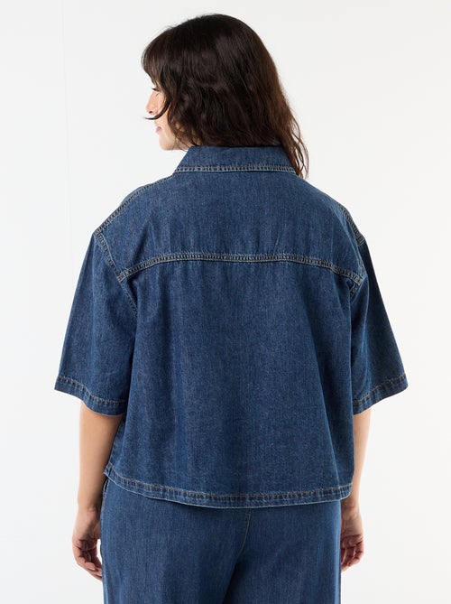 Camisa vaquera de manga corta - Kiabi