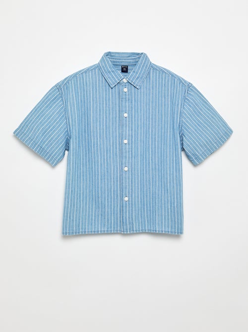 Camisa vaquera de manga corta - Kiabi