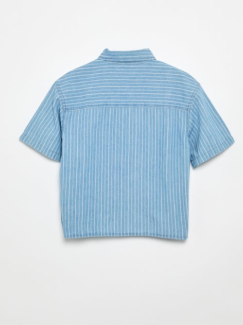 Camisa vaquera de manga corta - Kiabi