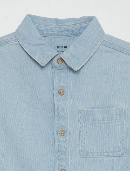 Camisa vaquera de manga corta - Kiabi