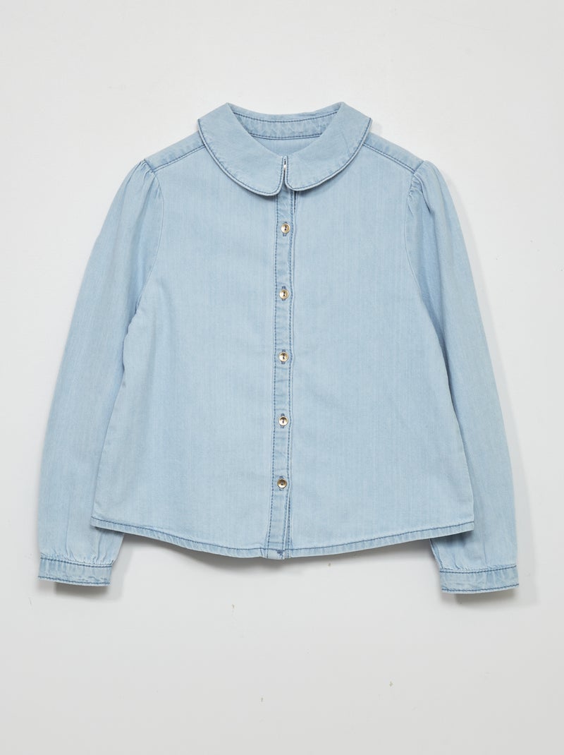 Camisa vaquera de manga larga AZUL - Kiabi
