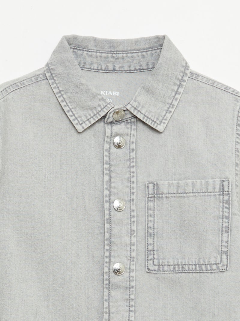Camisa vaquera Gris - Kiabi