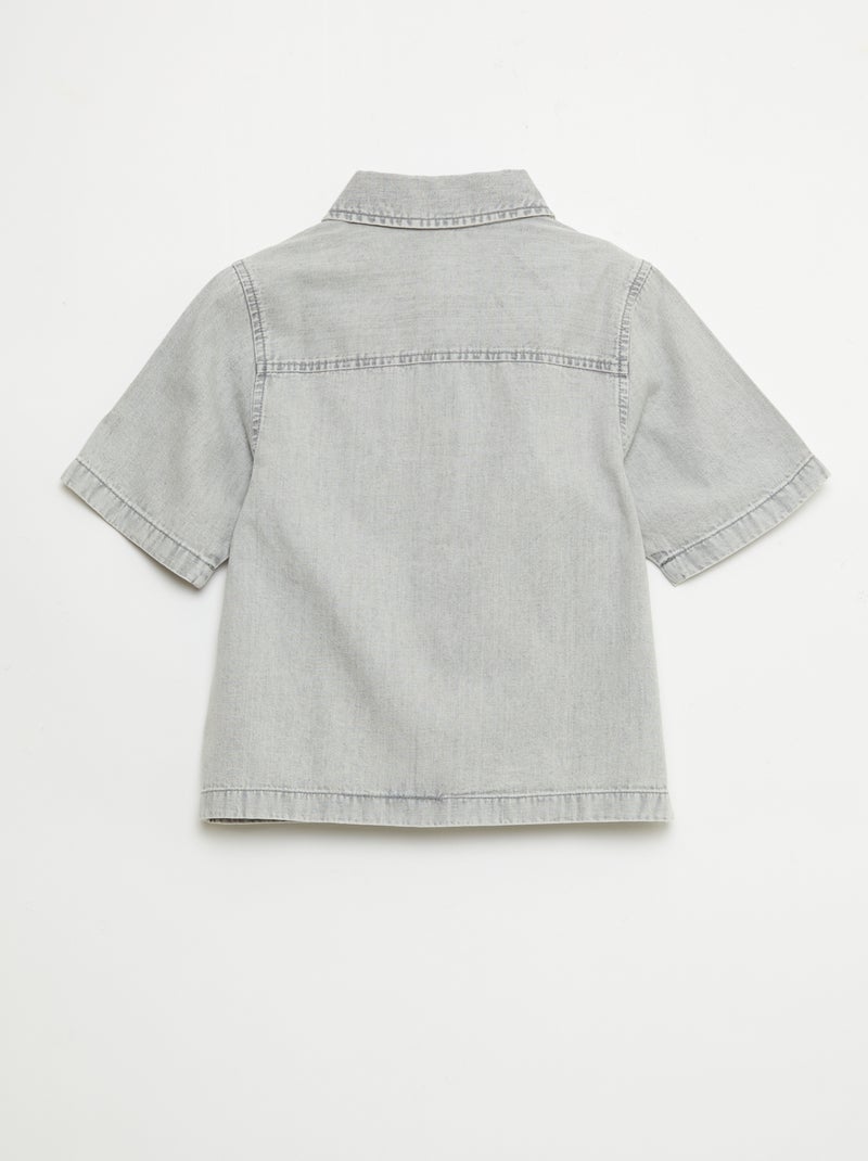 Camisa vaquera Gris - Kiabi