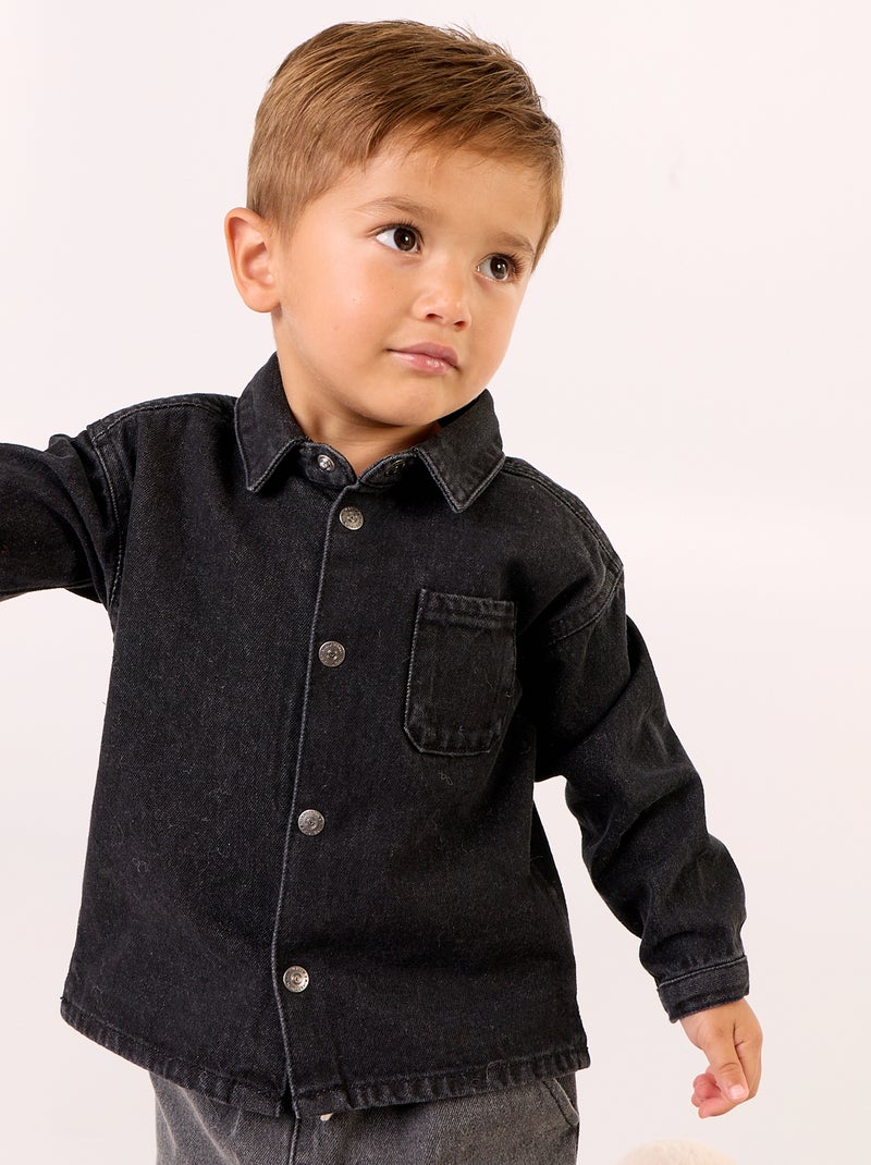 Camisa Vaquera Gris - Kiabi