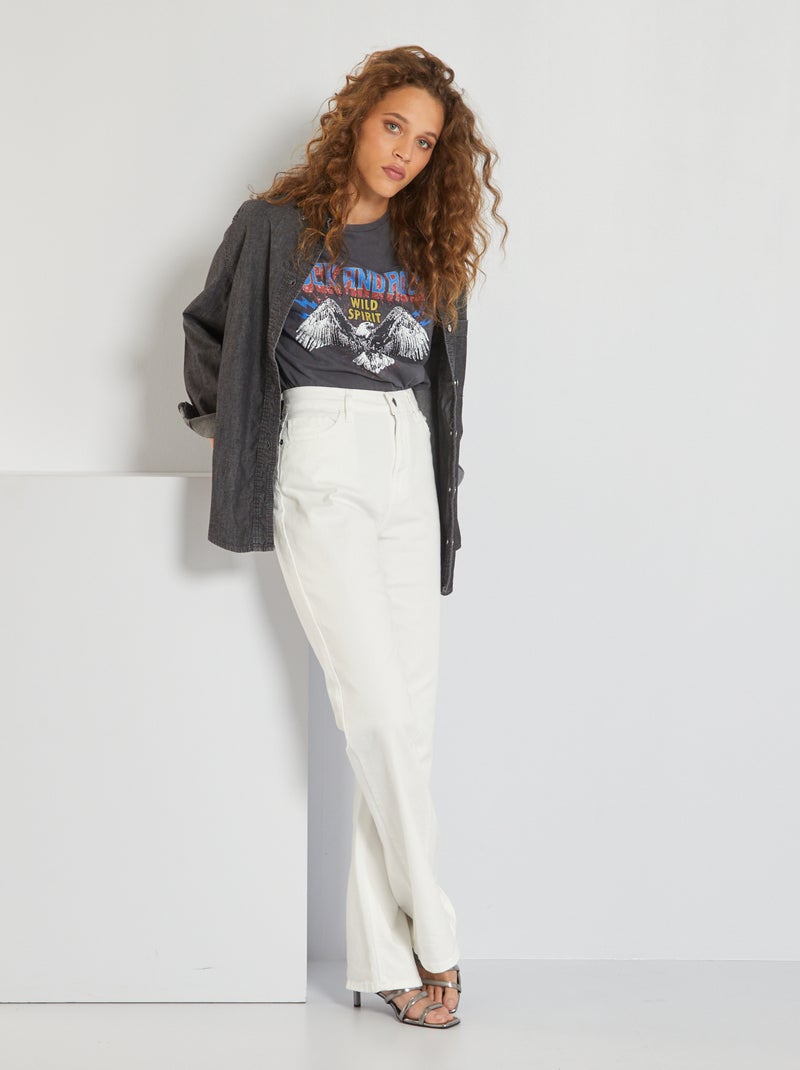 Camisa vaquera GRIS - Kiabi