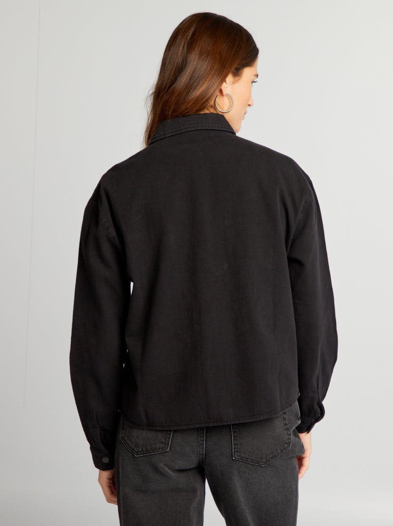 Camisa vaquera NEGRO - Kiabi