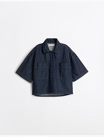 Camisa vaquera oversize para mujer, mo fashion