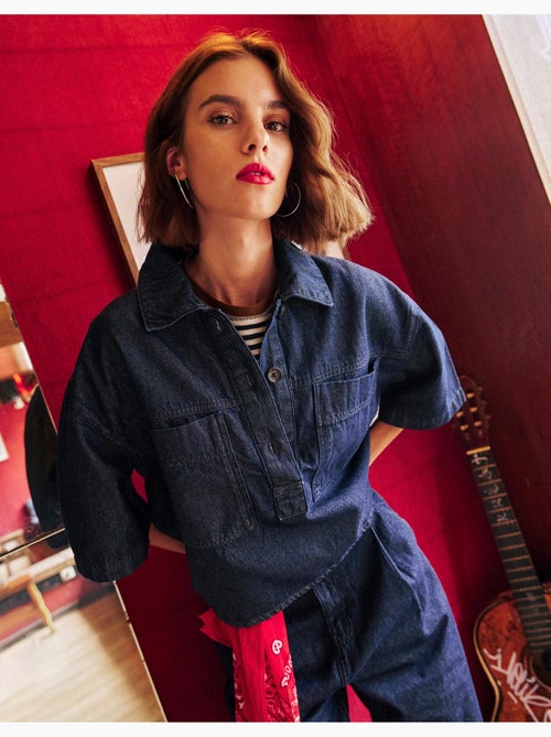 Camisa vaquera oversize para mujer, mo fashion - Kiabi