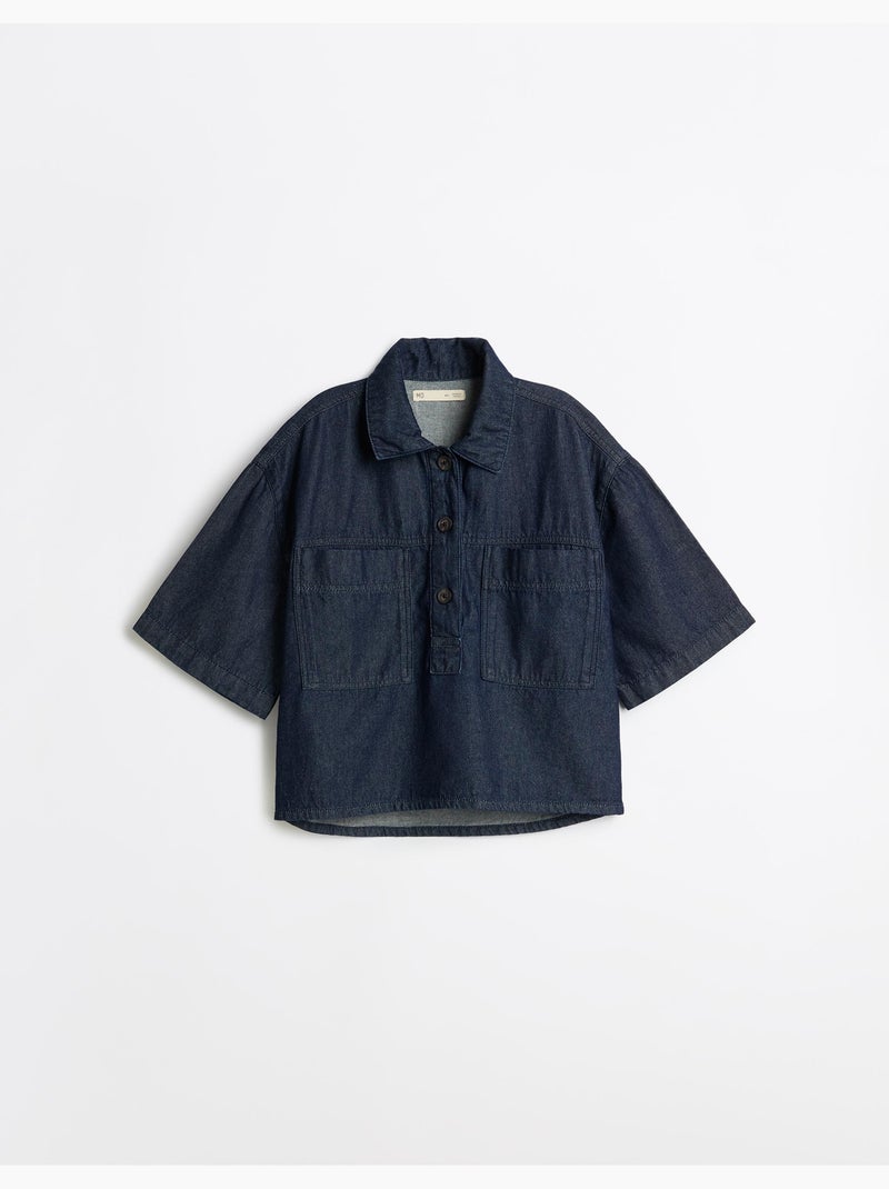 Camisa vaquera oversize para mujer, mo fashion Azul - Kiabi