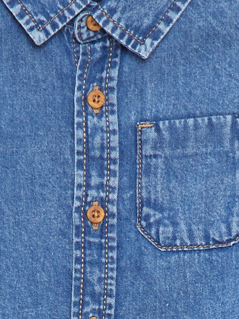 Camisa vaquera regular fit Azul - Kiabi