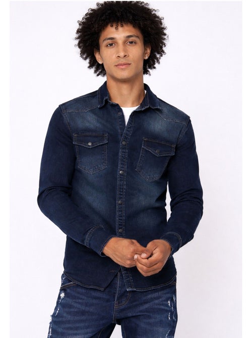 Camisa vaquera slim fit Kebello - Kiabi