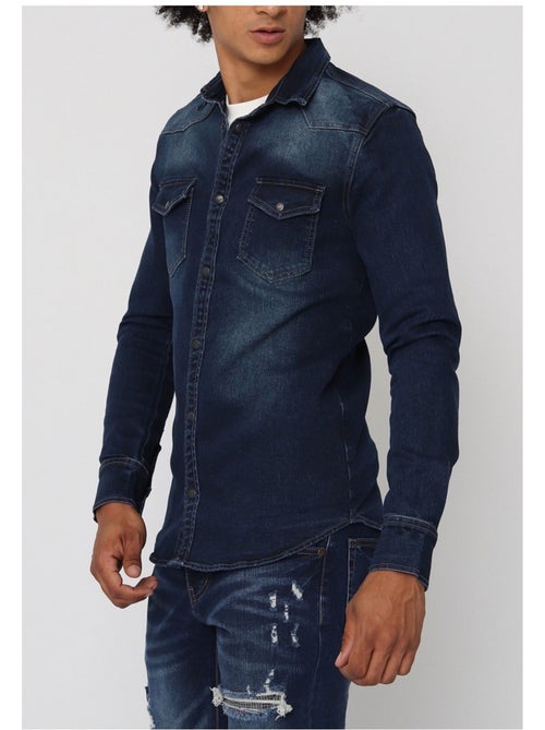 Camisa vaquera slim fit Kebello - Kiabi