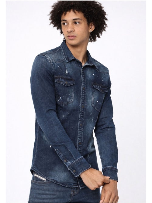 Camisa vaquera slim fit Kebello - Kiabi