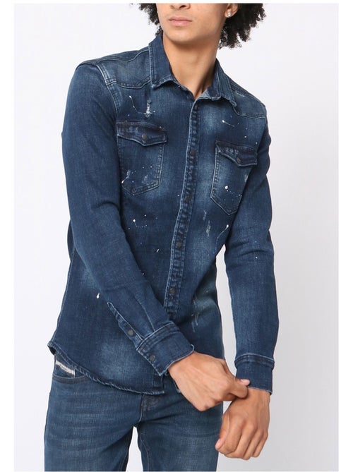 Camisa vaquera slim fit Kebello - Kiabi