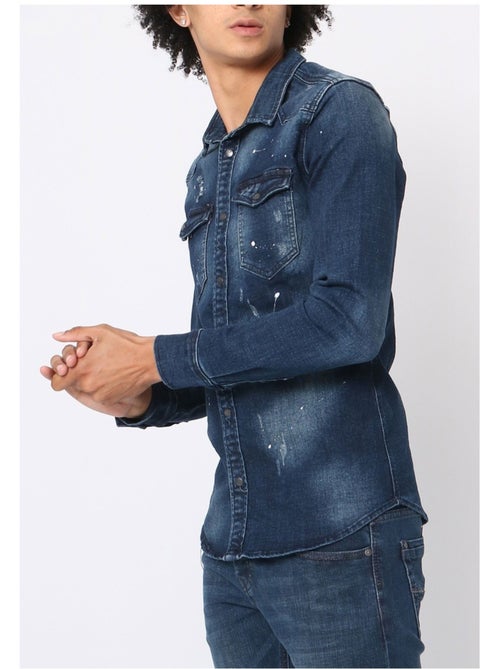 Camisa vaquera slim fit Kebello - Kiabi