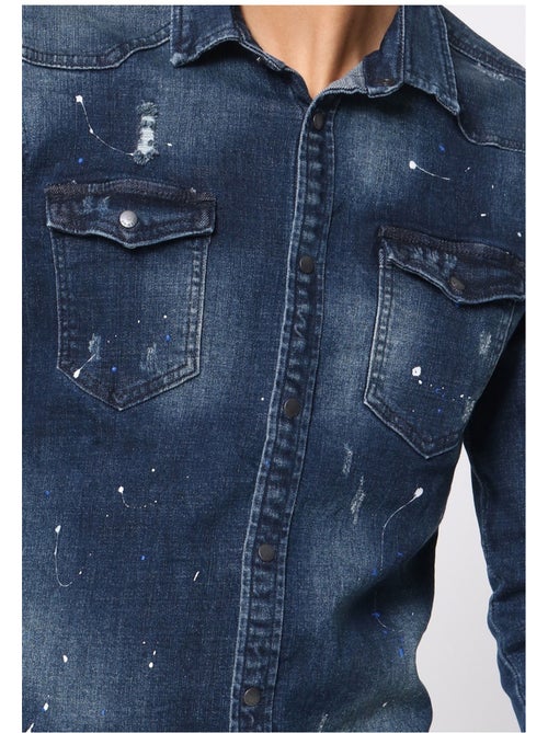 Camisa vaquera slim fit Kebello - Kiabi