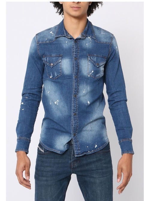 Camisa vaquera slim fit Kebello - Kiabi