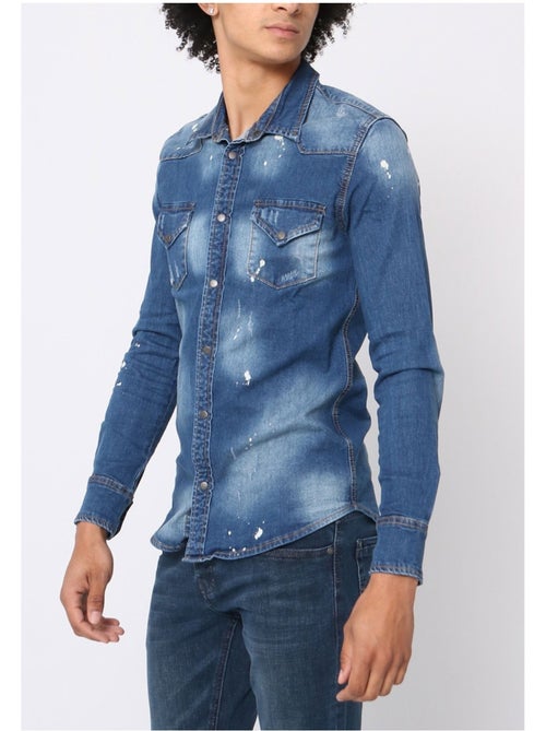 Camisa vaquera slim fit Kebello - Kiabi