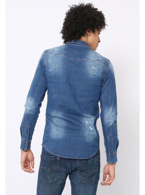 Camisa vaquera slim fit Kebello - Kiabi