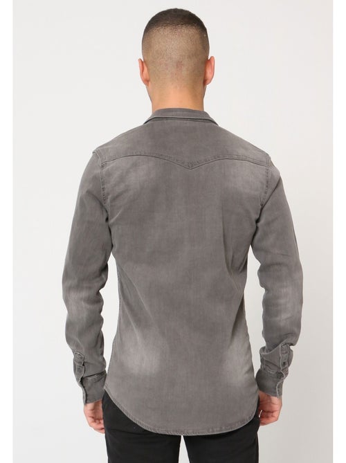 Camisa vaquera slim fit Kebello - Kiabi